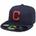 Cleveland Indians 59FIFTY Authentic Road Game Fitted Hat As Seen on MLB Players On Field Highest Quality New Era 100 Percent Wool MLB Major League Baseball Team Logo Offcially Licensed Fashion Adult Baseball Hat