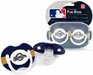 Milwaukee Brewers Baby Pacifier 2-Pack Baby or Infant Orthodontic Pacifiers - High Quality BPA Free, Silicone Nipple, Bisphenol-A Free, Phthalate Free, and Includes Case to Store in Diaper Bag MLB Baseball Team Logo Licensed - Great Baby Shower Gift!