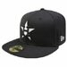 Houston Astros Coop 59FIFTY White on Black Fitted Hat Highest Quality New Era 100 Percent Wool MLB Major League Baseball Team Logo Offcially Licensed Fashion Adult Baseball Hat - 10048905