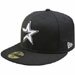 Houston Astros 59FIFTY White on Black Fitted Hat Highest Quality New Era 100 Percent Wool MLB Major League Baseball Team Logo Offcially Licensed Fashion Adult Baseball Hat - 10023388