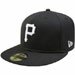 Pittsburgh Pirates 59FIFTY White on Black Fitted Hat Highest Quality New Era 100 Percent Wool MLB Major League Baseball Team Logo Offcially Licensed Fashion Adult Baseball Hat - 10023444