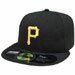 Pittsburgh Pirates 59FIFTY Authentic Home Game Fitted Hat As Seen on MLB Players On Field Highest Quality New Era 100 Percent Wool MLB Major League Baseball Team Logo Offcially Licensed Fashion Adult Baseball Hat