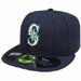 Seattle Mariners 59FIFTY Authentic Home Game Fitted Hat As Seen on MLB Players On Field Highest Quality New Era 100 Percent Wool MLB Major League Baseball Team Logo Offcially Licensed Fashion Adult Baseball Hat