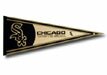 Chicago White Sox Black with Baseball Pennant MLB Baseball Sports Collectable 12 in. X 30 in. - Awesome Major League Baseball MLB Team Collectable Sports Pennant