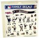 Milwaukee Brewers Family Large Sticker Set 11 in. X 11 in. - MLB Baseball Team Logo Large Set of Family Themed Decals Outdoor Rated for Car or Automobiles 3M Repositionable and Reusable Vinyl Stickers - BFLD035