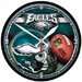 Philadelphia Eagles Helmet Logo w/Football NFL Football Sports Wall Clock 12 in. Diameter - Great Clock for your Child/Youth Bedroom, Basement, Garage, Dormroom, Cabin, or Office Warehouse? - 2901081