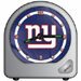 New York Giants NFL Football Table Top Mini Travel Alarm Clock 2 3/4 in. X 2 3/4 in. - Luminescent Hands, Light Snooze Feature (5 Minutes), Quartz Movement, AA Battery Included - Nice Little Portable Travel Alarm for Hotels or Desktops
