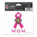 New Orleans Pink Women's Breast Cancer Awareness Ribbon Window Cling - Mom 3 in. 4 in. - A Portion of the Sale of this Product will be Donated to Cancer Research - NFL Football Team Logo Window Cling Ultra Decal for Your Car, Home, Locker, or Anywhere - 76281091