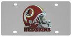 Washington Redskins Stainless Steel Metal Pewter Logo Car License Plate High Quality Pewter Casting Approximately 4 in. Diameter - Cool Design Rugid Metal Design for any Fan's Automobile