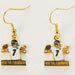 Pittsburgh Steelers Ben Roethlisberger #7 NFL Team Player Logo Women's Dangling Pierced Earrings Jewelry (Back to Pass) Very Cool NFL Sports Team Logo Ready for Man or Women to Wear to the Next Game at the Stadium or Game Party - 49021061