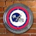 New York Giants NFL Team Helmet Neon Lamp Wall Clock 15 in. Diameter - Classic Neon w/Chrome Accents Ready to Spruce Up Any Home Den, Office, Bar, Dorm Room, or Game Room - NFL-NYG-276