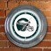 Philadelphia Eagles NFL Team Helmet Neon Lamp Wall Clock 15 in. Diameter - Classic Neon w/Chrome Accents Ready to Spruce Up Any Home Den, Office, Bar, Dorm Room, or Game Room - NFL-PEG-276