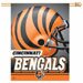 Cincinnati Bengals NFL Football Team Helmet Logo Vertical Banner Flag 27 in. X 37 in. - Vibrant Colors Hang this Banner Anywhere - Indoor, Outdoor, Garage, Basement Bar, or Tailgate! - Made in USA - 57321361