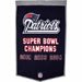 New England Patriots Super Bowl Champions NFL Football Dynasty Collection Genuine Wool Blended Banner Flag 23.5 in. X 38 in. - Huge High Quality Collector Museum Quality NFL Football Wool Banner Pennant - 77050