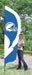 San Diego Chargers NFL Team Tall Flag Applique and Embroidered Premium Quality Large Party Banner Flag 8.5 ft. X 2.5 ft. - Includes Easy to Assemble 11.5 Ft Tall Flag Pole with Ground Stake - Ready for Game Day Tailgate, Birthdays, Parties, Game Day at Home, or Anywhere! - TTSD