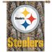Pittsburgh Steelers Camoflage Vertical Banner Flag 27 in. X 37 in. - NFL Team Hunter Camoflage Logo Vibrant Colors Hang this Banner Anywhere - Indoor, Outdoor, Garage, Basement Bar, or Tailgate! - Made in USA - 83307010