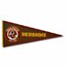 Wasington Redskins Huge Helmet Logo Appliqued and Embroidered Pigskin Collection Large Collector Sports Pigskin Pennant 13 in. X 32 in. - Awesome High Quality Collector Museum Quality NFL Football Pigskin Football Material Pennant - 61731