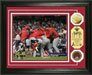 St. Louis Cardinals 2011 NLSC Infield Dirt Photomint Limited Edition 13 in. X 16 in. - 8x10 Photo, 24Kt Gold Plated Coin, and Solid Bronze Coin with Game Used Infield Diret Embedded in Center Framed Ready to Hang in Home, Dorm Room, Office, Bar, or Man Cave - GAME1304K