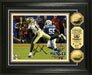 2010 Super Bowl XLIV Champions New Orleans Saints Marques Colston Autographed Photo Mint Limited Edition 1 of 99 - 13 in. X 16 in. - NFL Football Photo w/24 Kt Gold Overlay Super Bowl Logo Coins w/Number Certificate of Authenticity Matted Framed Collectible