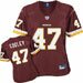 Washington Redskins Chris Cooley Women's Reebok Jersey #47 Team Color Premier Authentic SIZE RUNS REALLY SMALL - JUNIOR SIZE Wife or Any Women Game Day Jersey - Awesome Medium Quality ON Field NFL Equipment Reebok NFL Football Jersey - Lightweight w/All Embroidered Numbers, and Football Player Name