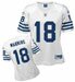 Indianapolis Colts Peyton Manning #18 Women's Reebok Replica Jersey #18 White Alternate Women/Girl - SIZE RUNS REALLY SMALL - JUNIOR SIZE - Wife, Girlfriend, or Any Women Game Day Fashion Jersey - Reebok NFL Equipment On Field Licensed Merchandise High Quality Replica Jersey - 7165W252