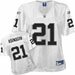 Oakland Raiders Nnamdi Asomugha Women's Authentic Reebok Jersey #21 Authentic Premier White - SIZE RUNS REALLY SMALL JUNIOR SIZE - Wife, Girlfriend, or Any Women Game Day Jersey - Awesome Medium Quality ON Field NFL Equipment Reebok NFL Football Jersey - Lightweight Jersey w/All Embroidered Numbers, and Player Name