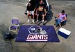 New York Giants NFL Team Helmet Logo Home or Game Ulti-Mat Rug or Mat 5 ft X 8 ft w/Non-Skid Backing NFL Team Mat - Put this in Any Room - Tailgating, Dorm Room, Home, Garage, Basement, or Fishing Cabin - 5809