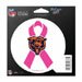 Chicago Bears NFL Team Logo Pink Women's Breast Cancer Awareness Ribbon Indoor/Outdoor Refrigerator or Car Magnet 4 in. Diameter - A Portion of the Sale of this Product will be Donated to Cancer Research - Great for Cars, Lockers, Refrigerators, or Anywhere - Indoor or Outdoor Use! - Made in the USA - 75700091