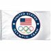 USOC Olympic Team Horizontal Banner Flag 3 ft X 5 ft - Olympic Team Logo Vibrant Colors Hang this Banner Anywhere - Indoor, Outdoor, Garage, Basement Bar, or at the Olympic Games - Made in USA - 63178011