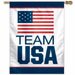 OSOC Olympic Team USA Vertical Banner Flag 27 in. X 37 in. - Olympic Team Logo Vibrant Colors Fly this Flag Anywhere - Indoor, Outdoor, Garage, Basement Bar, or at the Olympic Games - Made in USA - 67086011