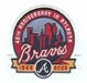 1966-2006 40th Anniversary Atlanta Braves Embroidered Baseball Jersey Patch Collectable 4 in. X 4 in. - Major League Baseball MLB Licensed Collectibles Authentic Emblem As Worn By the Pros in MLB