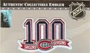 2008-2009 NHL Montreal Canadiens 100th Anniversary Embroidered NHL Hockey Jersey Patch Collectible National Hockey League NHL Licensed Collectibles Authentic Emblem As Worn By the Pros in NHL