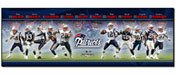 New England Patriots Football Team Collage NFL Football Sports Photo 12x36 Photo Collectible 12 in. X 36 in. High Quality Glossy Color Panoramic NFL Football Sports Player Photo Collectable