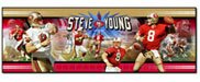 San Francisco 49ers Steve Young Collage NFL Football Sports Photo 12x36 Photo Collectible 12 in. X 36 in. High Quality Glossy Color Panoramic NFL Football Sports Player Photo Collectable