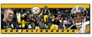 Pittsburgh Steelers Ben Roethlisberger Collage NFL Football Sports Photo 12x36 Photo Collectible 12 in. X 36 in. High Quality Glossy Color Panoramic NFL Football Sports Player Photo Collectable