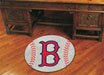 Boston Red Sox MLB Team Logo Baseball Shaped Welcome Floor Rug or Mat 29 in. Round w/Non-Skid Backing - Put this Baby in Any Room - Dorm Room, Home, Garage, Basement, or Fishing Cabin