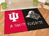 Indiana Hoosiers and Purdue Boilermakers A House Divided All-Star Fan Welcome Floor Rug or Mat 34 in. X 44.5 in. w/Non-Skid Backing - Put this in Any Room - Dorm Room, Home, Garage, Basement, or Fishing Cabin NCAA College Mat - 7099