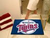 Minnesota Twins MLB Team Logo All-Star Welcome Floor Rug or Mat 34 in. X 44.5 in. w/Non-Skid Backing - Put this Baby in Any Room - Dorm Room, Home, Garage, Basement, or Fishing Cabin