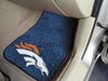 Denver Broncos NFL Team Logo 2 Piece Car Floor Mat or Rug Set 24 in. X 18 in. Fronts - Dress Up Your Automobile with these High Quality Floor Mats