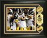2009 Super Bowl XLIII 43 Champions Logo Pittsburgh Steelers 24Kt Gold Overlay Coin 8x10 Celebration Player Photo Double Matted and Framed 13 in. X 16 in. Ready to Hang Collectible Limited Edition 1 of 5,000 - Arizona Cardinals vs Pittsburgh Steelers Champions Logo - NFL Football Super Bowl XLIII (43) 2/1/2009 Tampa Bay Florida Sports Collectible - PHOTO1966K