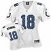 Indianapolis Colts Peyton Manning Women's Sweetheart Reebok Jersey #18 White/Blue - SIZE RUNS REALLY SMALL - JUNIOR SIZE Wife, Girlfriend, or Any Women Game Day Fashion Jersey - Reebok NFL Equipment On Field Licensed Merchandise High Quality Team Jersey