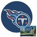 Tennessee Titans NFL Team Logo Car Window Perforated Baby Shade Decal Sticker (Like Window Cling) 8 in. Diameter - Provides 50% Shade for Baby with Unobstructed Backside Window View w/Removable Adhesive - Great Baby Shower Gift - 69747091