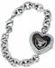 Oakland Raiders Team Logo Heart Shaped Women's Watch NFL Football Team Logo, Water-Resistant, Adjustable, Brass Case Construction, Stainless Steel Bracelet Style Band, Lobster-Claw Clasp - Great for Girls or Any Woman Dress or Casual