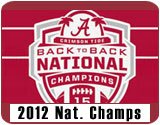 2012 National Champions University of Alabama Crimson