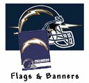 List All San Diego Chargers NFL Football Flags and Banners