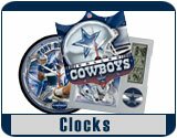 Dallas Cowboys Wall and Alarm Clocks