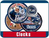 New England Patriots NFL Football Wall Clocks