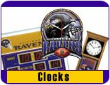 Baltimore Ravens Team Wall Clocks