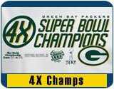 Green Bay Packers Super Bowl 4 Times Champions Merchandise