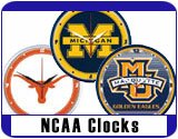 NCAA Sports Team Logo Clocks